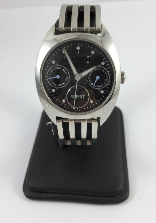 ESPRIT ROUND DIAL STAINLESS STEEL QUARTZ WATCH